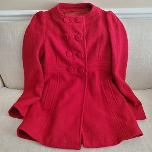 French Connection Red Pea coat